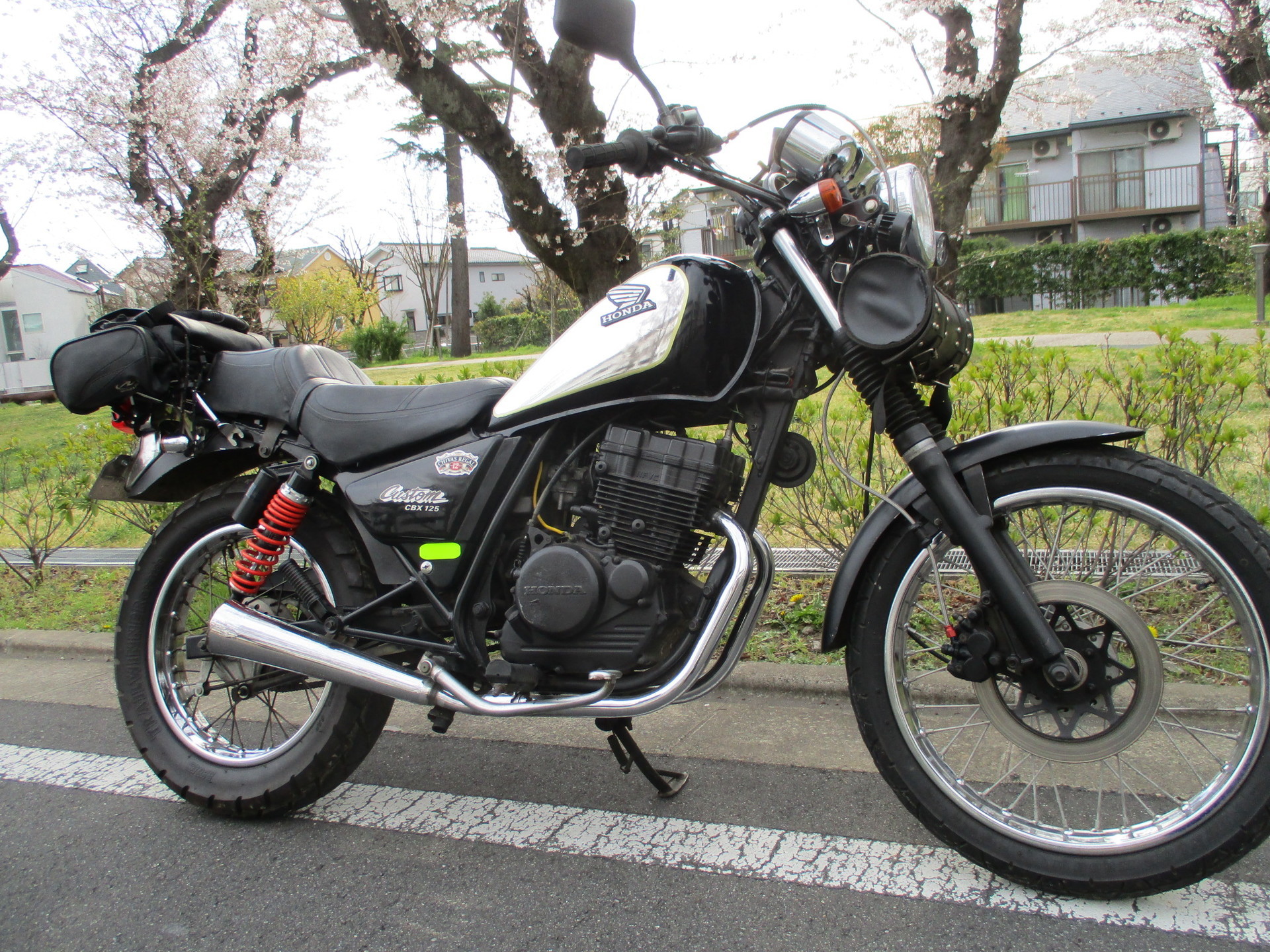 ｃｂｘ１２５カスタムのカスタムでお花見 Tlやxlでぶらっとお山へ